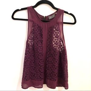 ASTR Floral Zip Tank